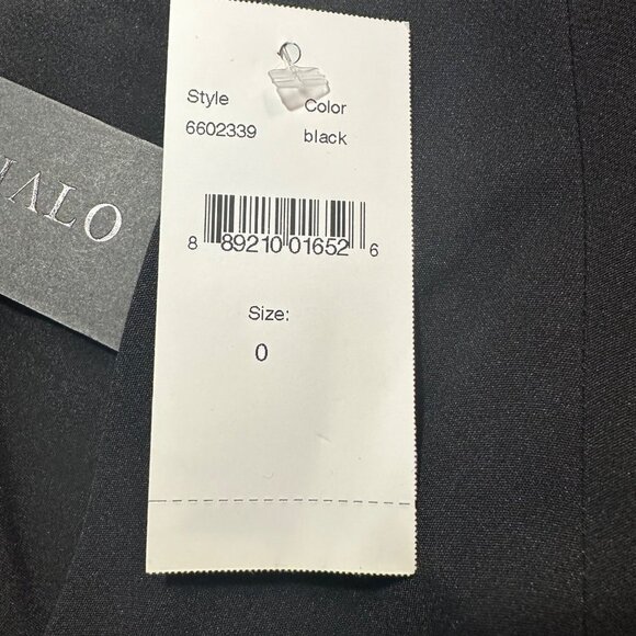 Black Halo Maricopa Puff Sleeve Cocktail Dress Size 0 Black Belted - Picture 7 of 8